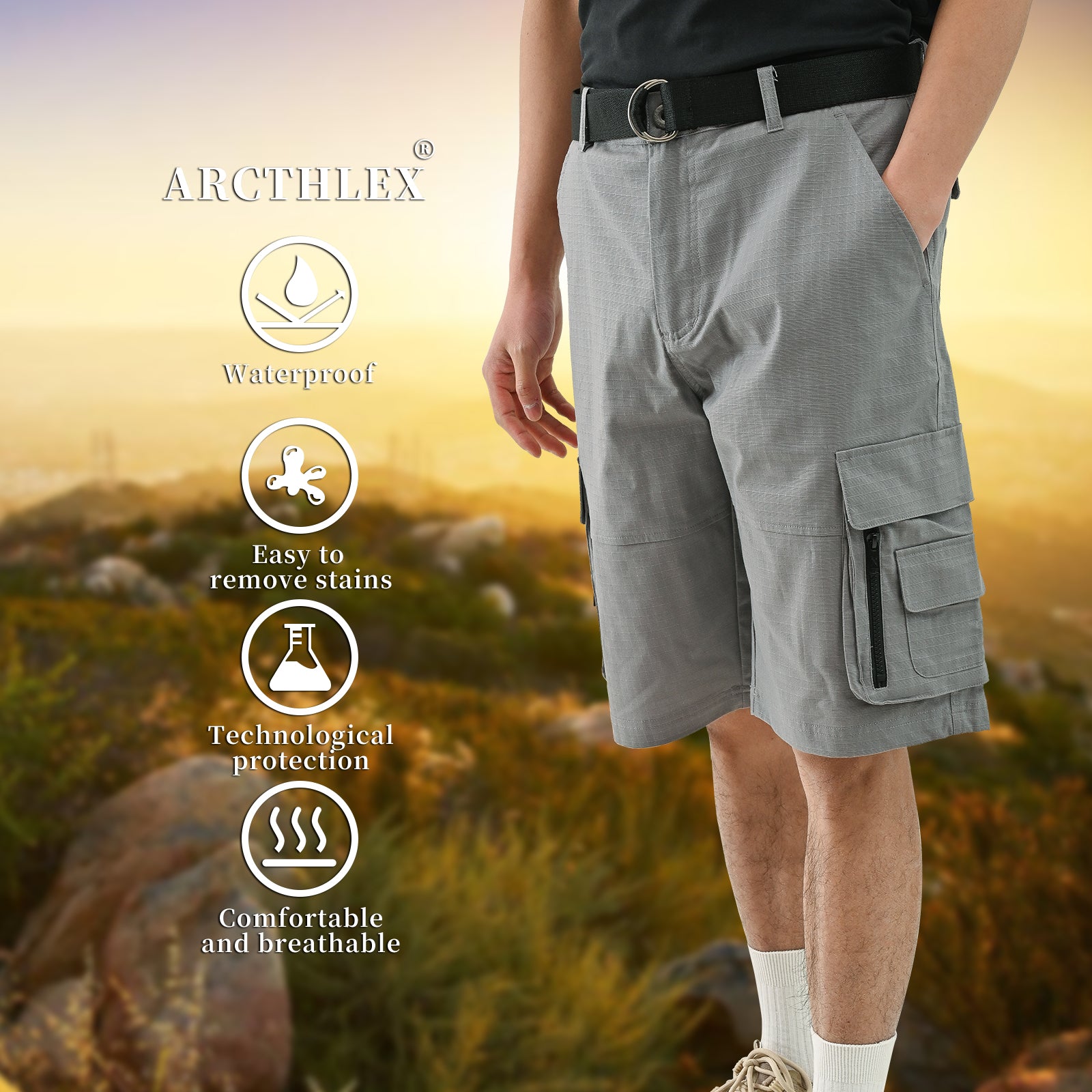 Nuweii Men's Work Shorts Breathable And Soft-0206