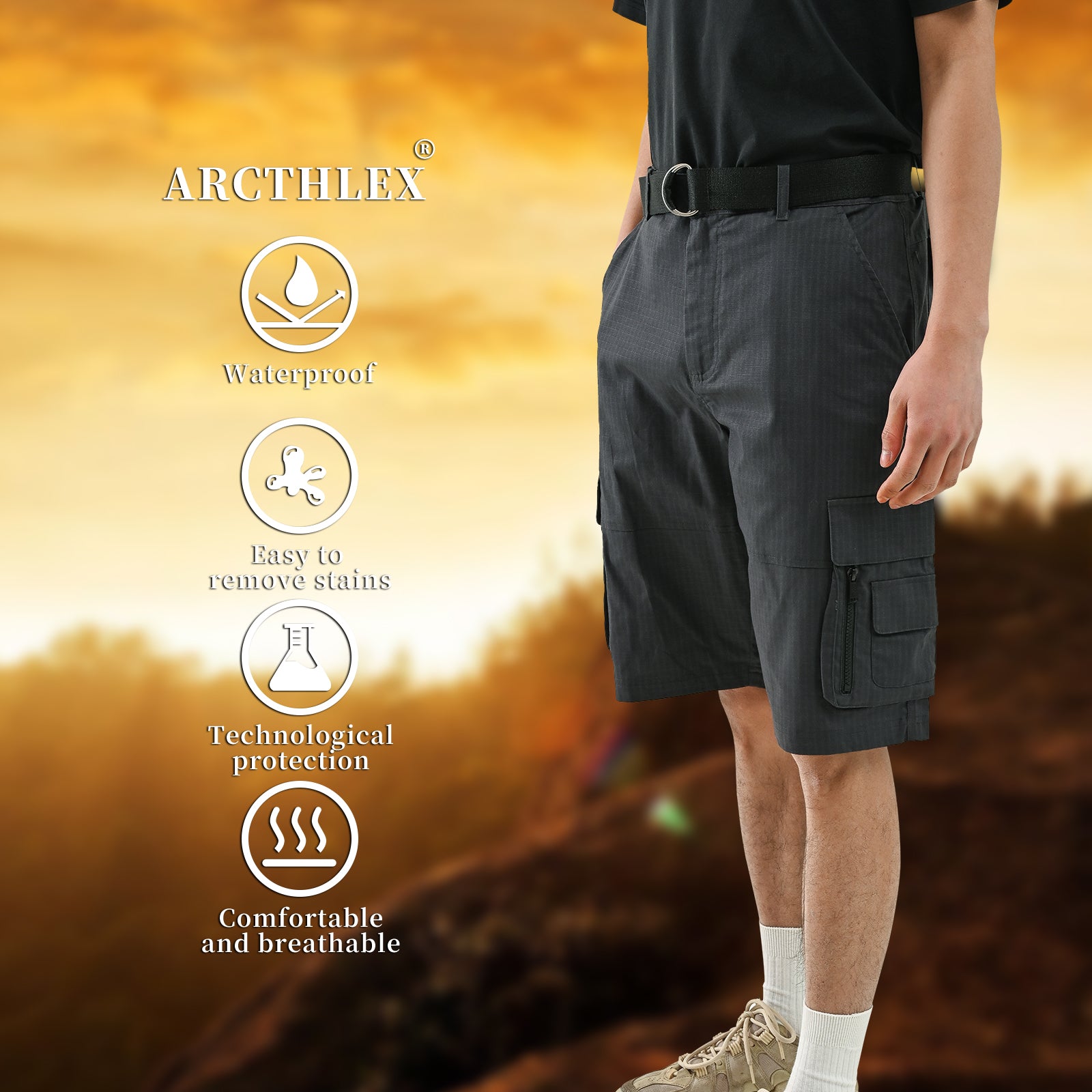 Nuweii Men's Work Shorts Breathable And Soft-0207