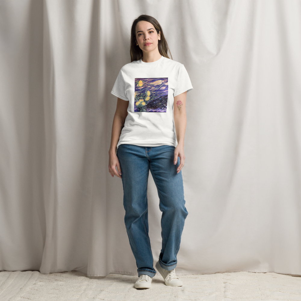 White Custom Floral T-shirts Personalized Tees