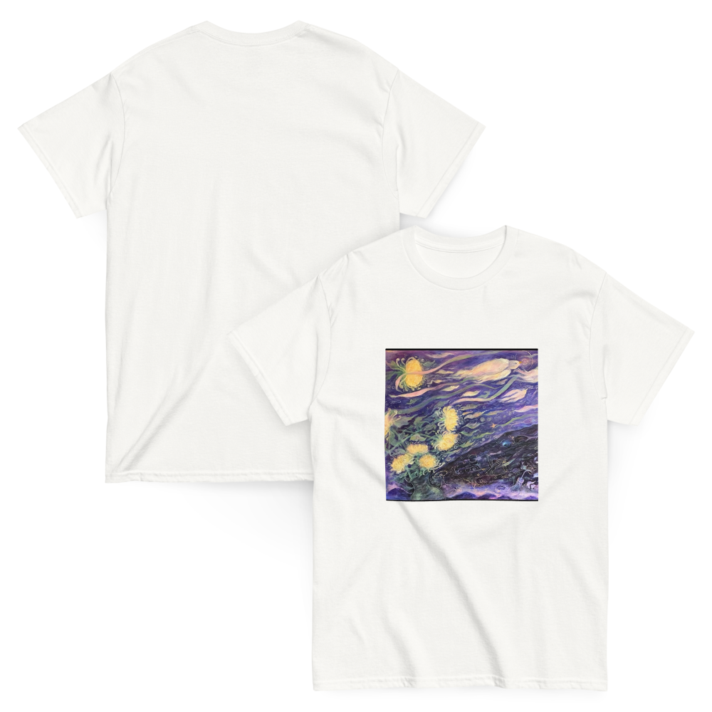 White Custom Floral T-shirts Personalized Tees